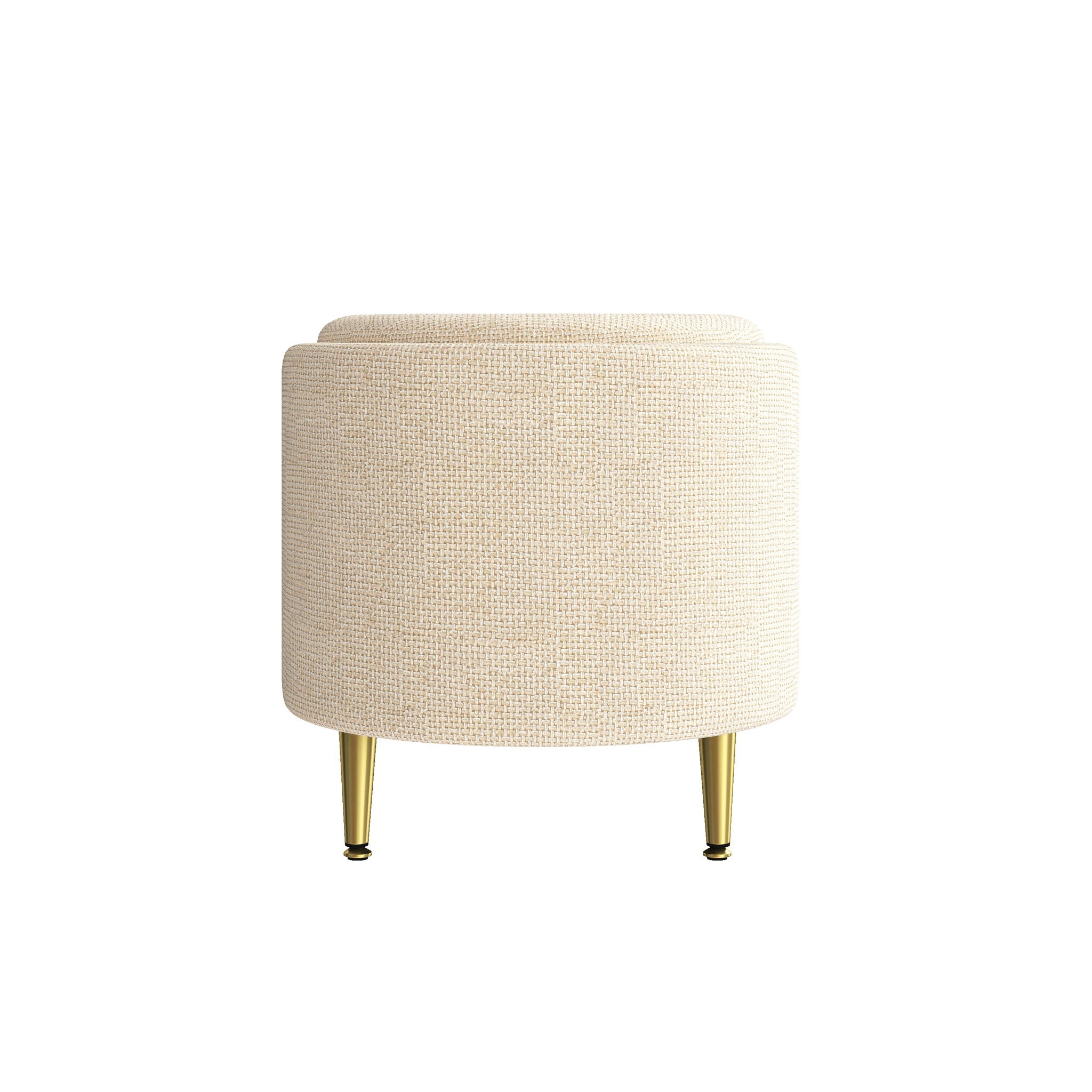 Modern Oval Storage Ottoman With Upholstery