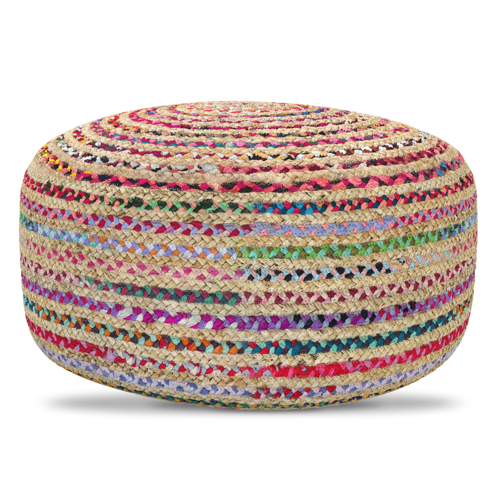 Margo - Large Round Pouf - Multicolor