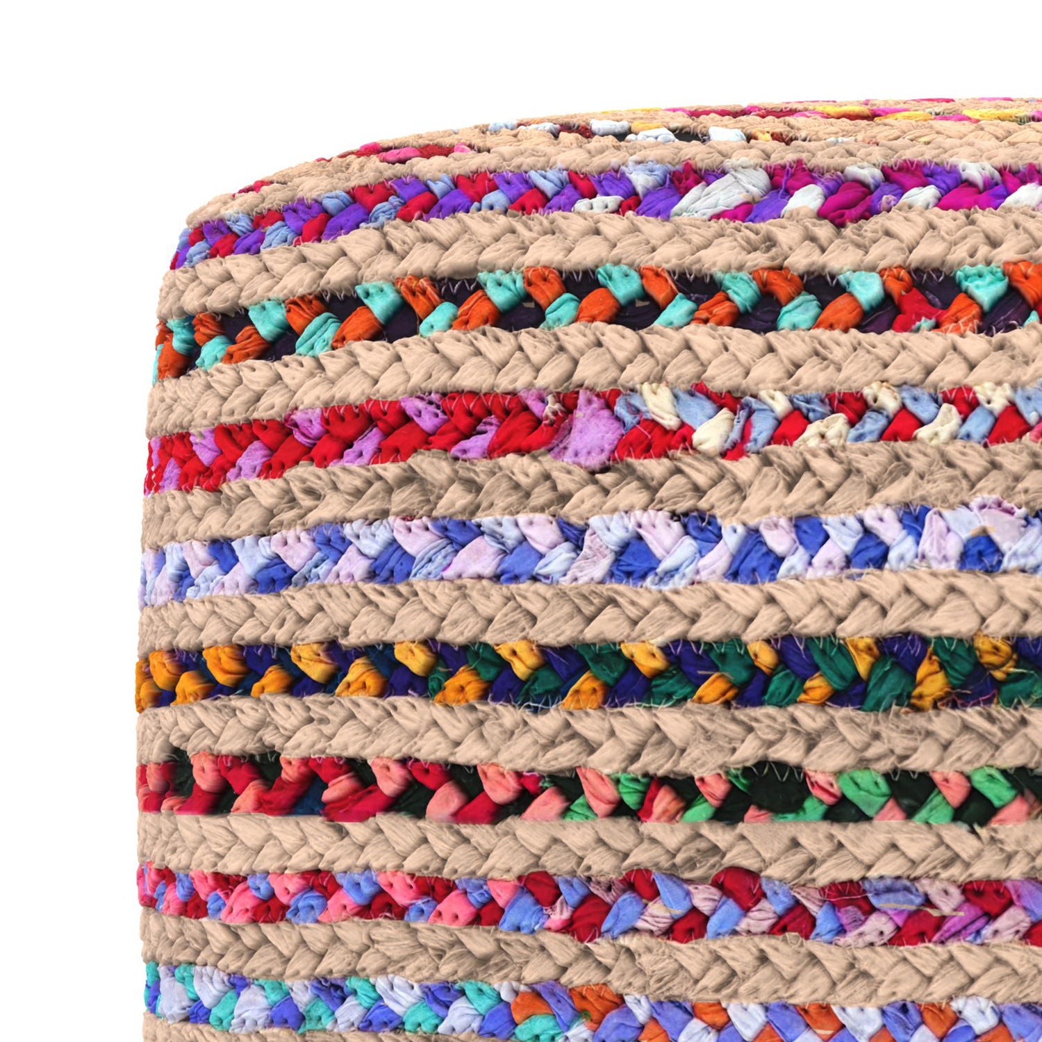 Margo - Square Pouf - Multicolor