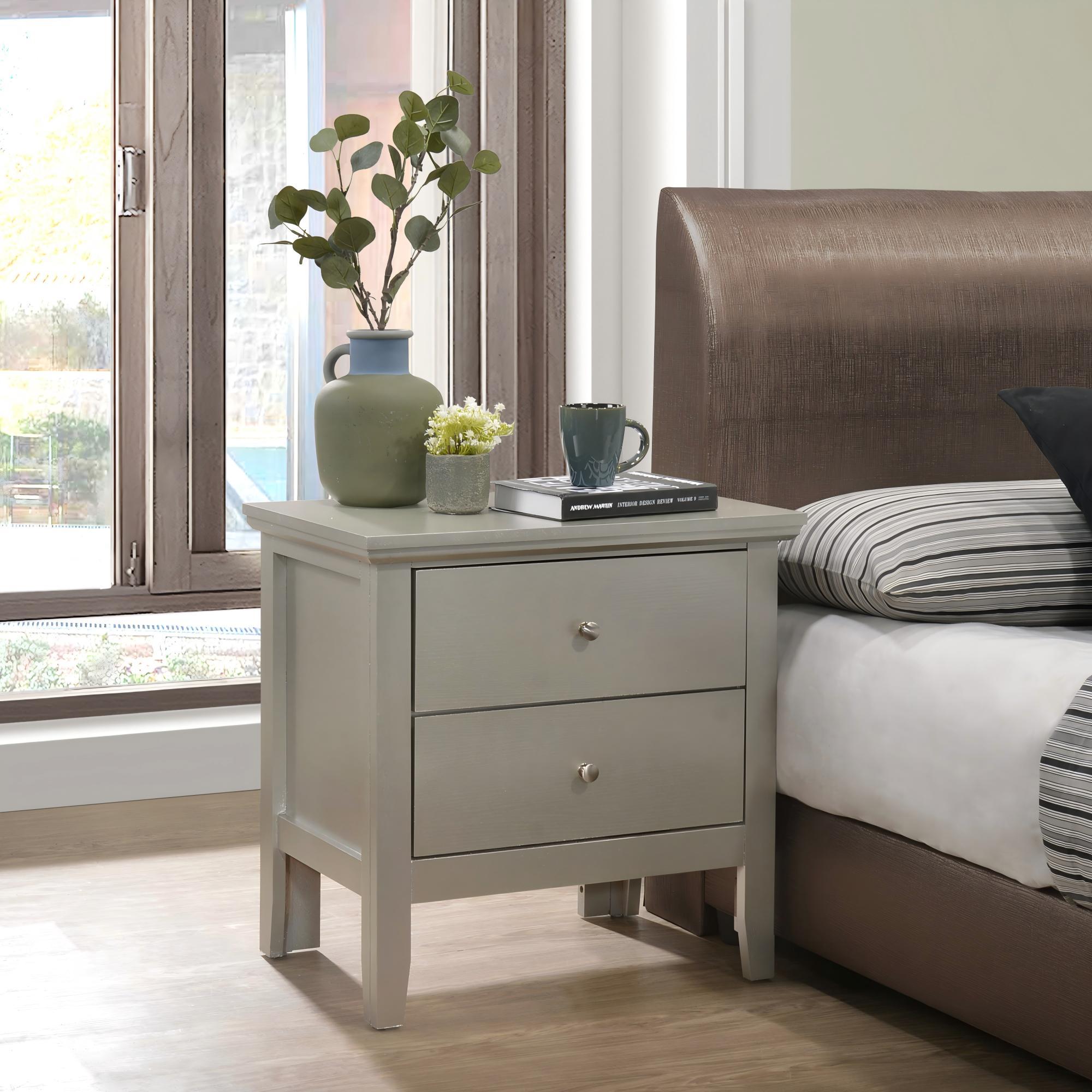 English Dovetailed Drawers Nightstand
