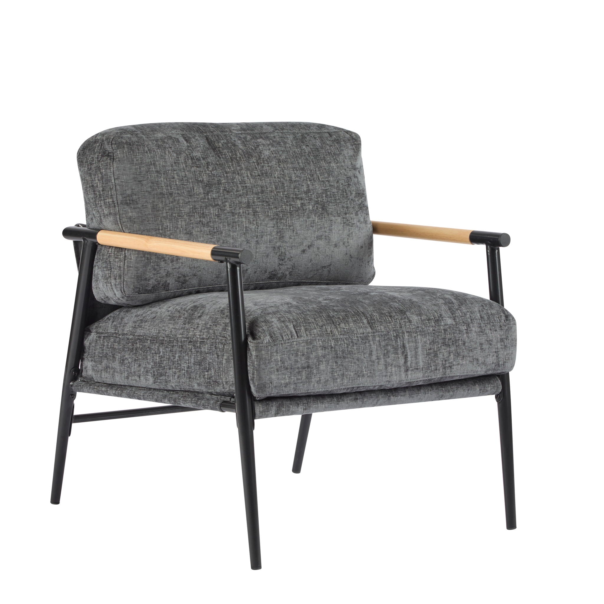 Modern Accent Chair With Cushions, Cozy Seating