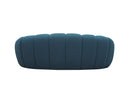 Divani Casa Yolonda - Modern Curved Dark Teal Fabric Loveseat