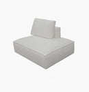 Divani Casa Lulu - Modern White Fabric Modular Sectional Sofa w/ Left Facing Chaise