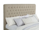 Chloe Upholstered California King Panel Bed Oatmeal