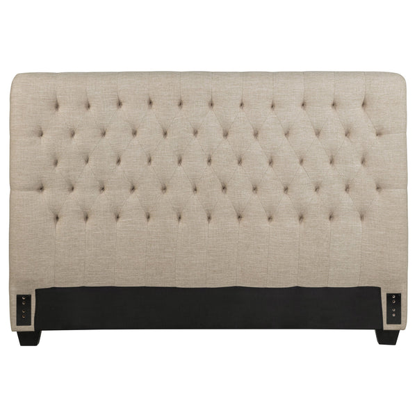 Chloe Upholstered California King Panel Headboard Oatmeal
