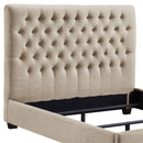 Chloe Upholstered California King Panel Bed Oatmeal