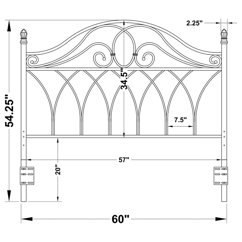 Zola Metal  or  Open Frame Headboard Brown