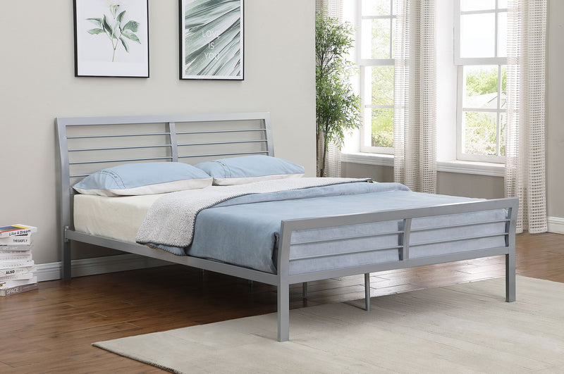 Cooper Metal  Open Frame Bed Silver