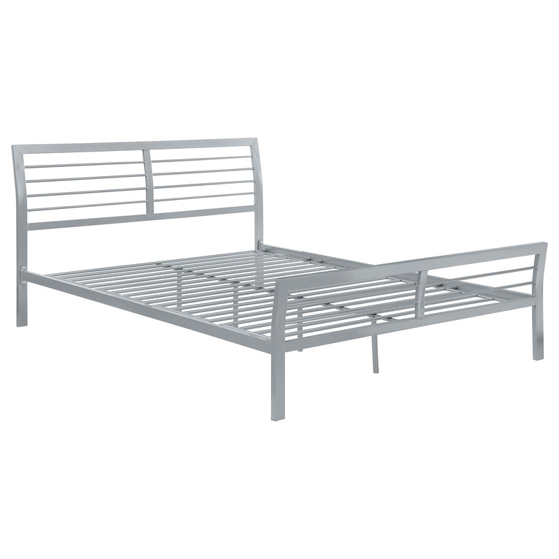 Cooper Metal  Open Frame Bed Silver
