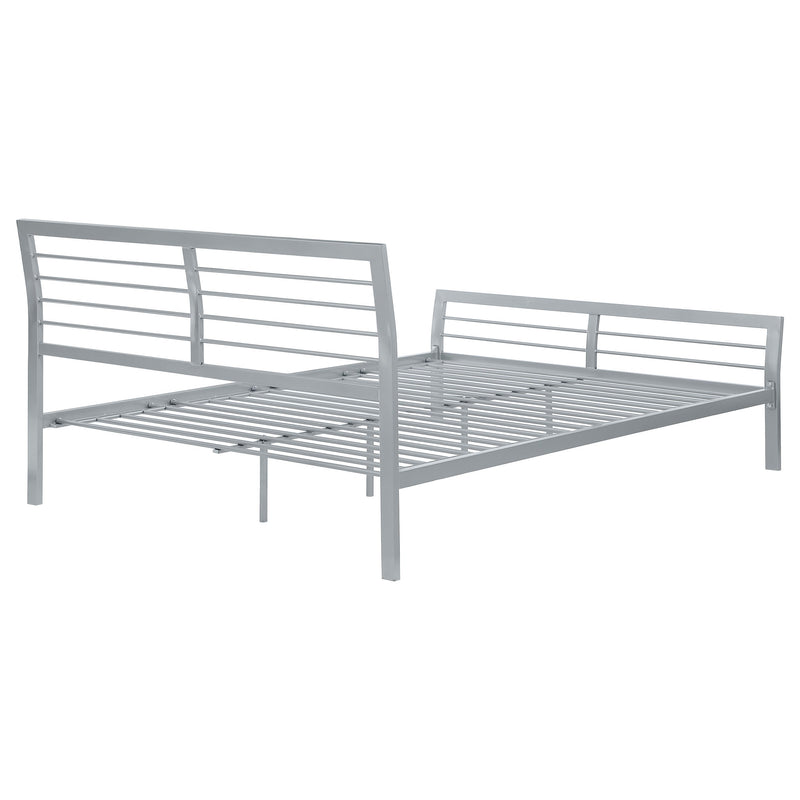 Cooper Metal  Open Frame Bed Silver