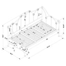 Halladay Metal  Daybed White