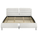 Jeremaine Upholstered Sleigh Bed White