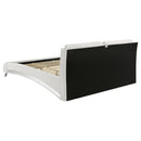 Jeremaine Upholstered Sleigh Bed White