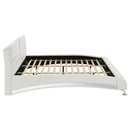 Jeremaine Upholstered Sleigh Bed White