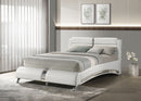 Jeremaine Upholstered Sleigh Bed White