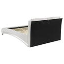 Jeremaine Upholstered Sleigh Bed White