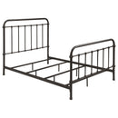 Livingston Metal California King Open Frame Bed Dark Bronze