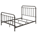 Livingston Metal California King Open Frame Bed Dark Bronze