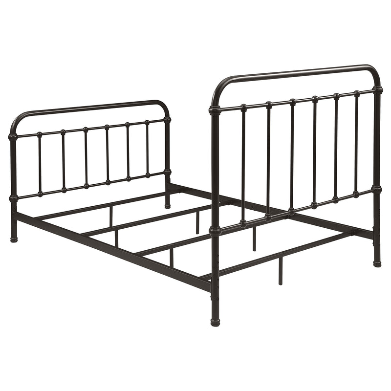Livingston Metal California King Open Frame Bed Dark Bronze