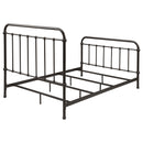 Livingston Metal California King Open Frame Bed Dark Bronze