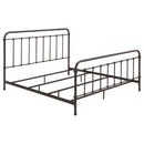 Livingston Metal California King Open Frame Bed Dark Bronze