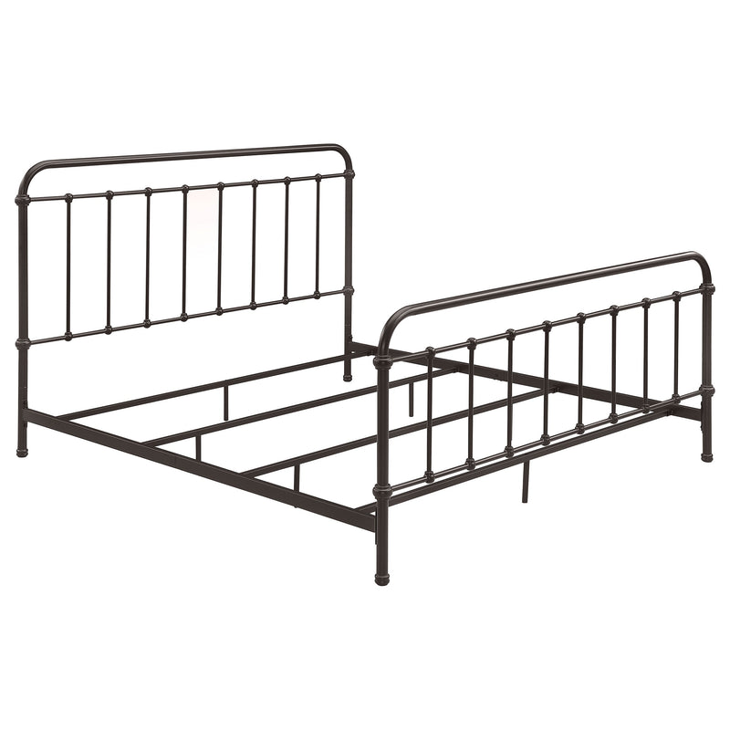Livingston Metal California King Open Frame Bed Dark Bronze