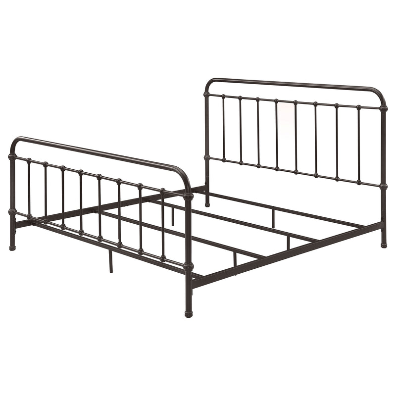 Livingston Metal California King Open Frame Bed Dark Bronze