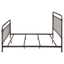 Livingston Metal California King Open Frame Bed Dark Bronze