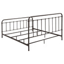 Livingston Metal California King Open Frame Bed Dark Bronze