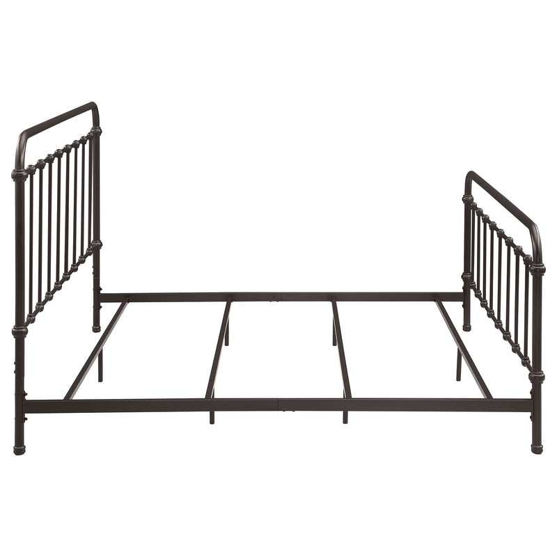 Livingston Metal California King Open Frame Bed Dark Bronze