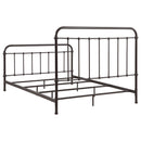 Livingston Metal California King Open Frame Bed Dark Bronze