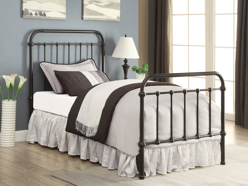 Livingston Metal California King Open Frame Bed Dark Bronze
