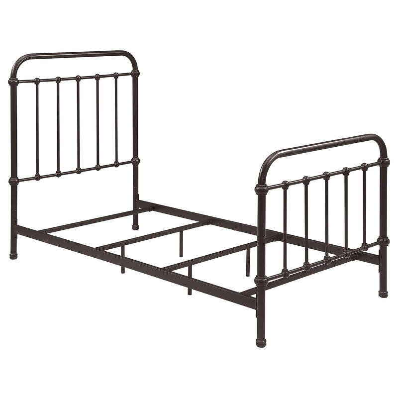 Livingston Metal California King Open Frame Bed Dark Bronze