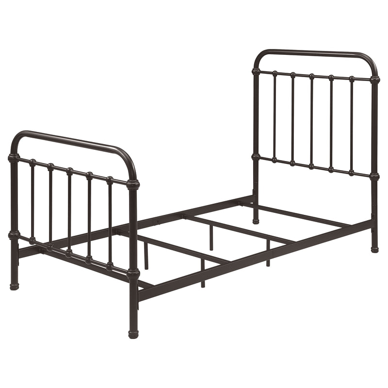 Livingston Metal California King Open Frame Bed Dark Bronze