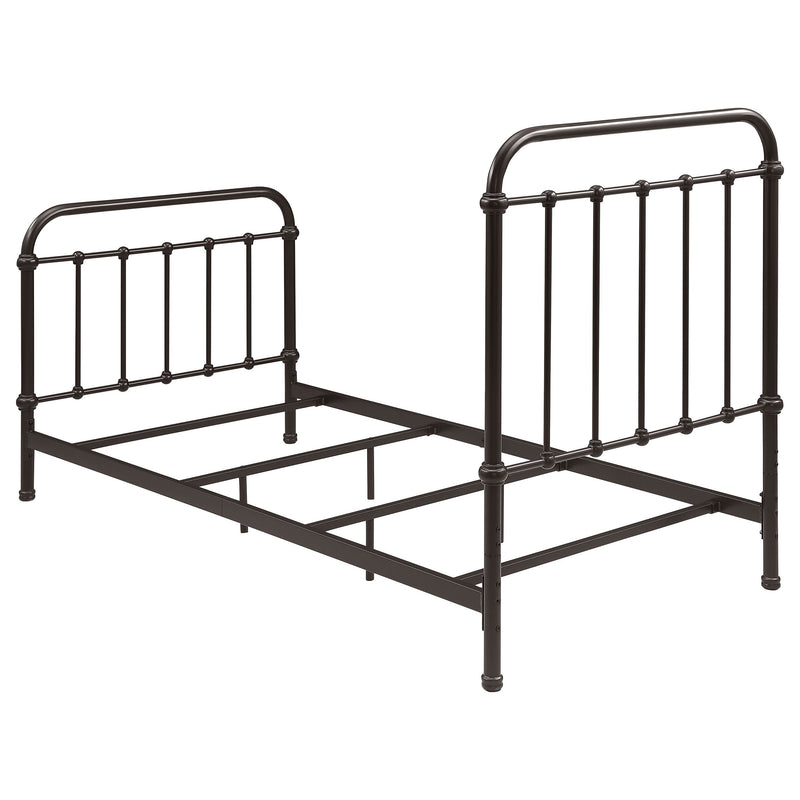 Livingston Metal California King Open Frame Bed Dark Bronze