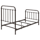 Livingston Metal California King Open Frame Bed Dark Bronze