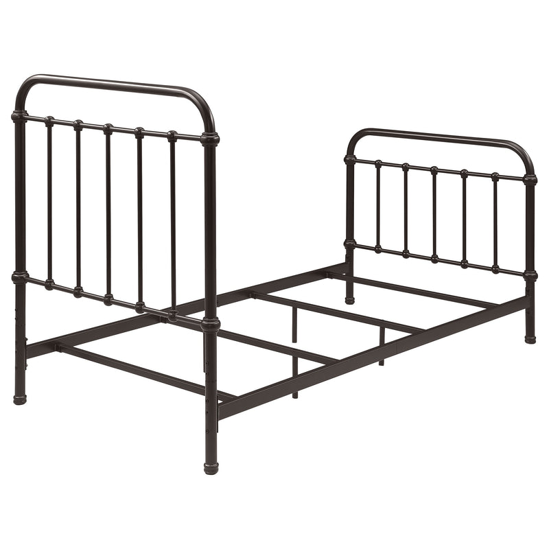 Livingston Metal California King Open Frame Bed Dark Bronze