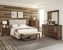 Devon  California King Bedroom Set Beige and Oak