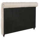 Devon 57-inch Upholstered California King Headboard Beige