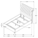 Devon 57-inch Upholstered California King Panel Bed Beige