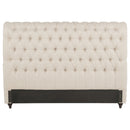 Devon 57-inch Upholstered California King Headboard Beige