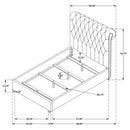 Devon 57-inch Upholstered California King Panel Bed Beige