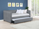 Brodie Upholstered  Daybed with Trundle Grey