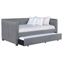 Brodie Upholstered  Daybed with Trundle Grey