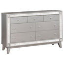 Camille  California King Bedroom Set Metallic Mercury