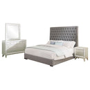 Camille  California King Bedroom Set Metallic Mercury