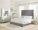 Camille  California King Bedroom Set Metallic Mercury
