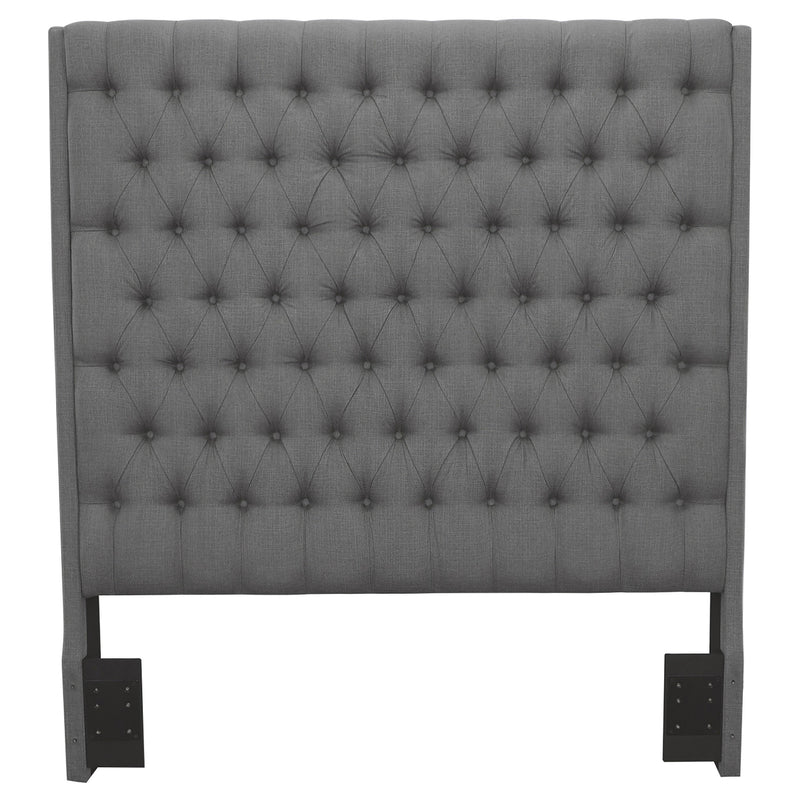 Camille Upholstered California King Panel Headboard Grey