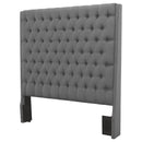 Camille Upholstered California King Panel Headboard Grey