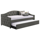 Sadie Upholstered  Daybed with Trundle Grey